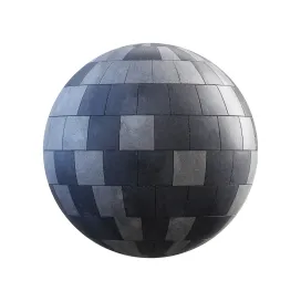Dark and light grey square concrete pavement